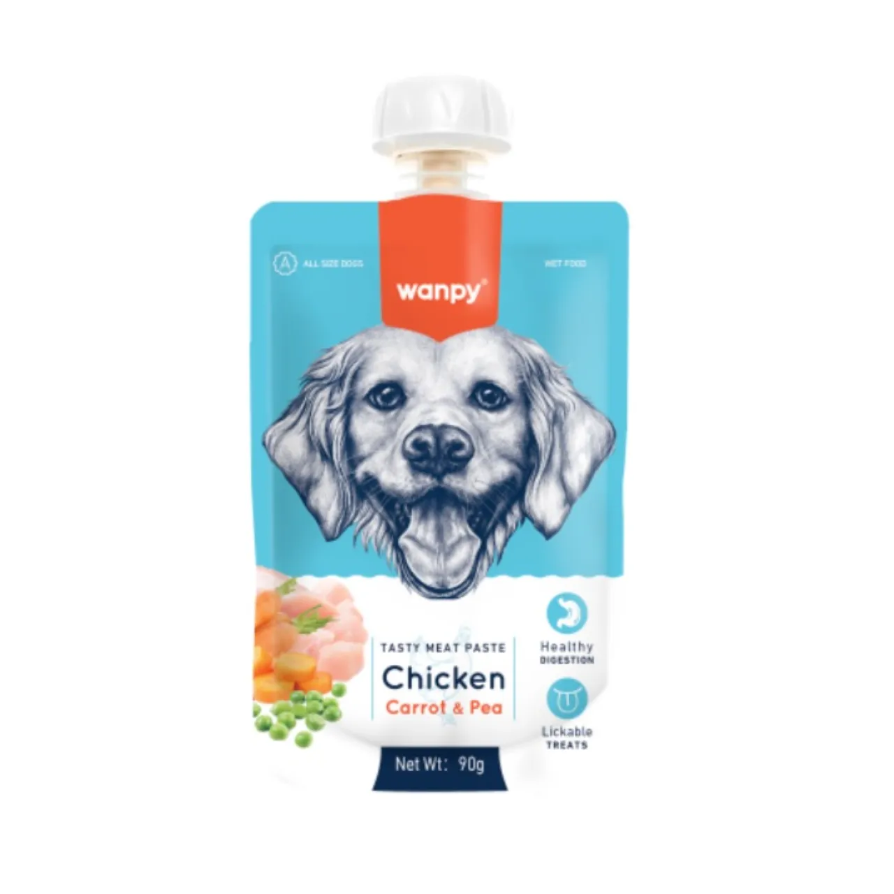 Wanpy Tasty Paste - Kylling, Gulerødder & Ærter 90 g